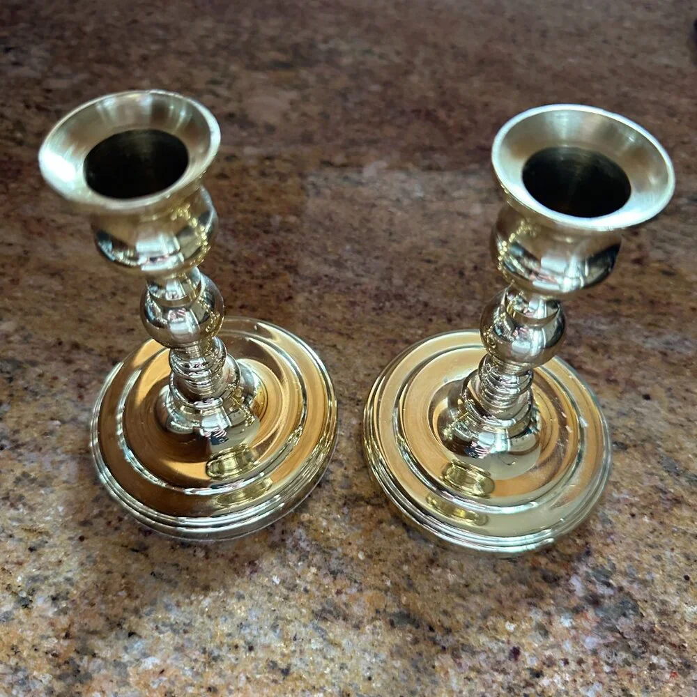 Baldwin Brass Candlesticks 4.75
